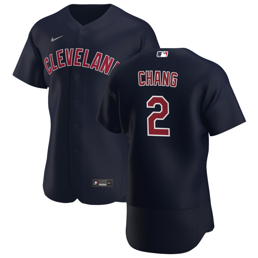 Cleveland Indians 2 Yu Chang Men Nike Navy Alternate 2020 Authentic Player MLB Jersey